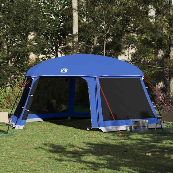 Tente de piscine moustiquaire amovible parois maille bleu azur
