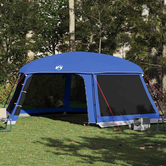 Tente de piscine moustiquaire amovible parois maille bleu azur