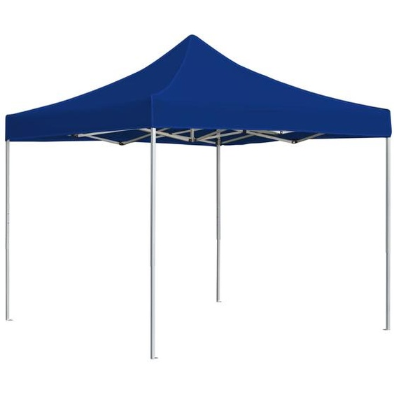 Tente de réception pliable Aluminium 2 x 2 m Bleu