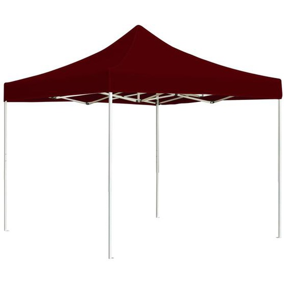 Tente de réception pliable Aluminium 3 x 3 m Bordeaux