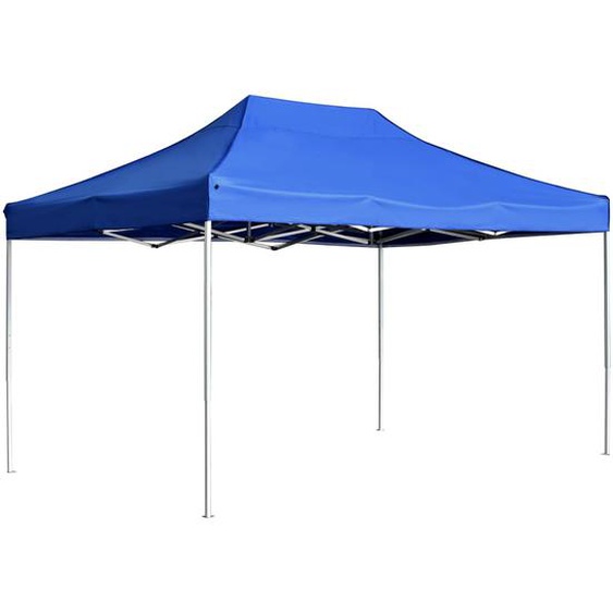 Tente de réception pliable Aluminium 4,5x3 m Bleu