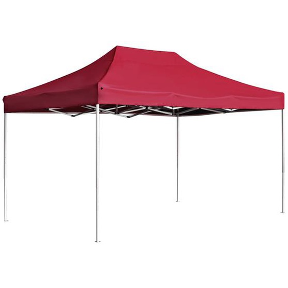 Tente de réception pliable Aluminium 4,5x3 m Bordeaux