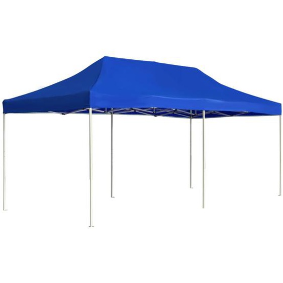 Tente de réception pliable Aluminium 6 x 3 m Bleu