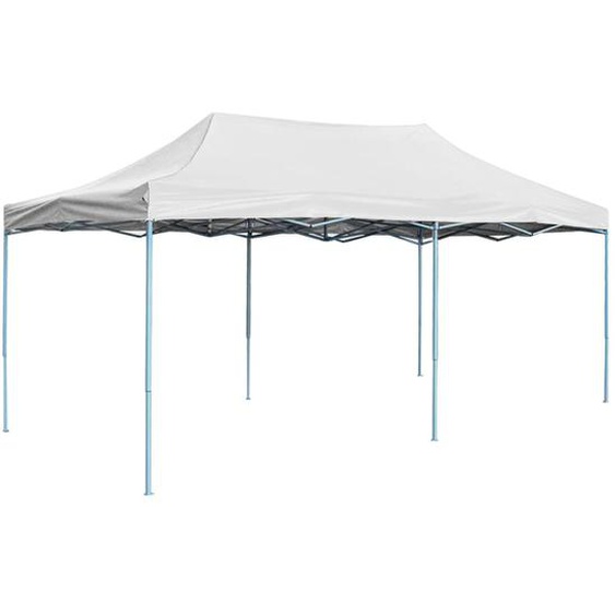 Tente de réception pliable professionnelle 3x6 m Acier Blanc