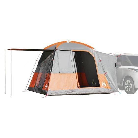 Tente de voiture 4 personnes gris et orange imperméable