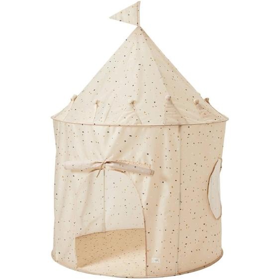 Tente En Tissu Recyclé Beige, Blanc, Noir