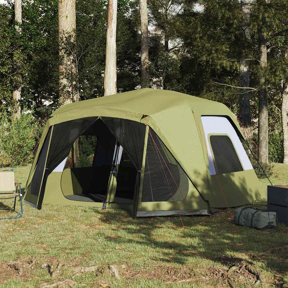 Tente familiale 10 personnes vert libération rapide imperméable