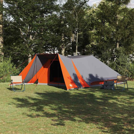 Tente familiale avec toit Gris et orange 660 x 456 x 200 cm