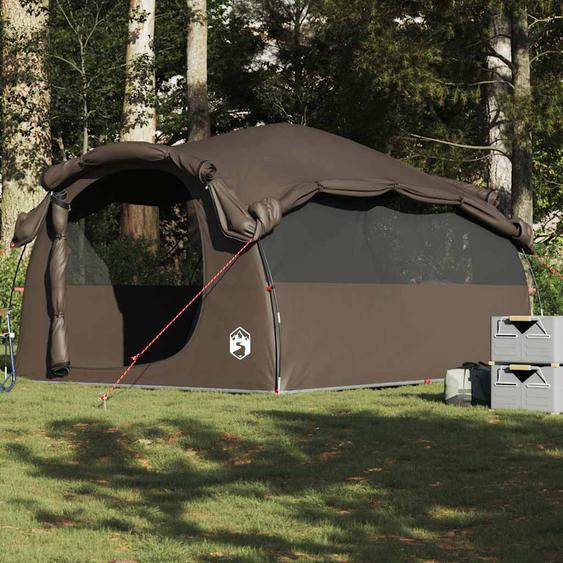 Tente familiale tunnel 6 personnes marron imperméable