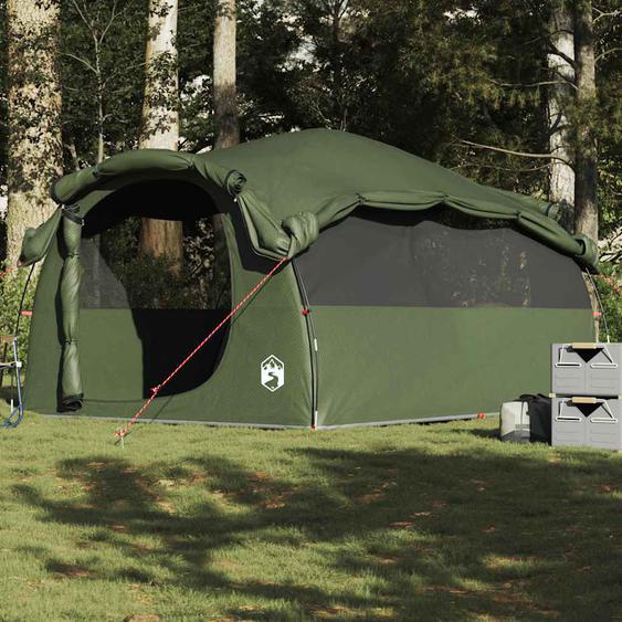 Tente familiale tunnel 6 personnes vert olive imperméable