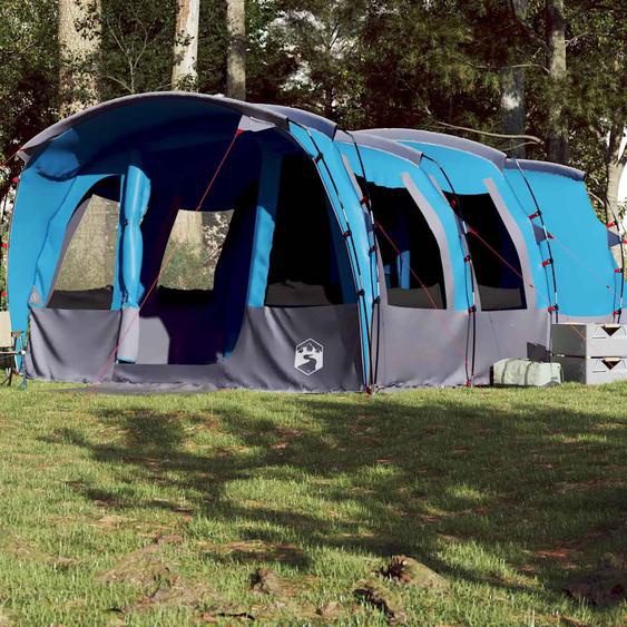 Tente familiale tunnel 8 personnes bleu imperméable