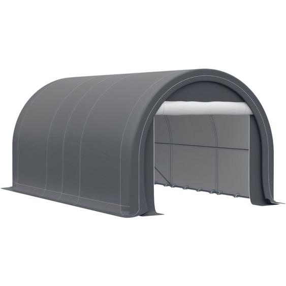 Outsunny - Tente garage carport dim. 5L x 3l x 2,4H m acier galvanisé robuste pe haute densité 190 g/m² imperméable anti-UV gris