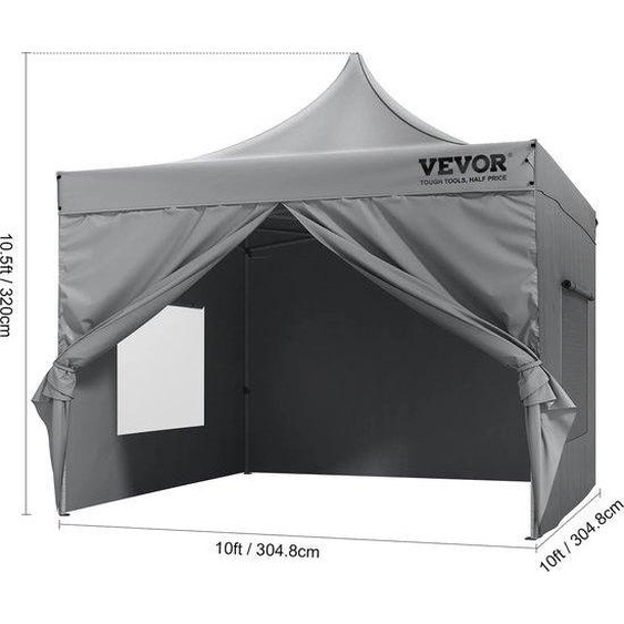 Tente gonflable - Imperméable - Pavillon - Tente avec parois latérales - Tente de jardin de luxe - Gonflable - Tente stable 3 x 3 m - Haute qualité - Noir