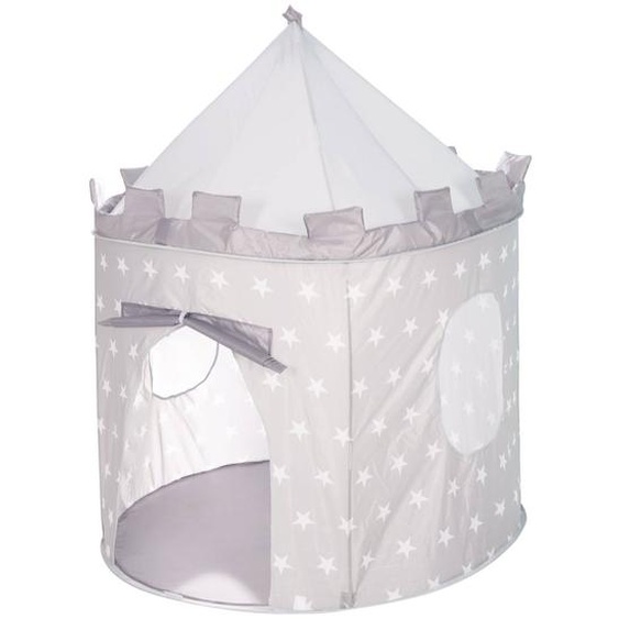 Tente Pop Up En Forme De Château Fort Motif Étoiles Gris Étoilé