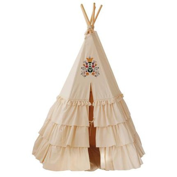 Tente Tipi Avec Tapis Honey En Coton Beige