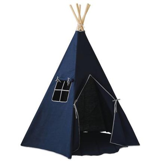 Tente Tipi Avec Tapis Marine En Lin Bleu