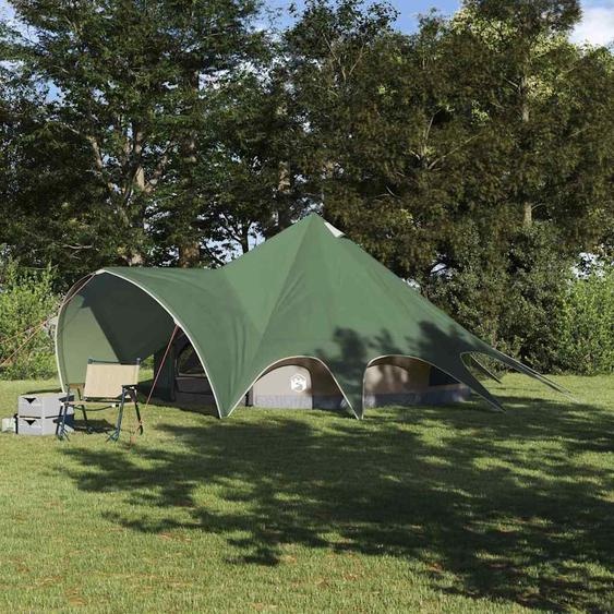 Tente Teepee 5 personnes Vert et gris 600 x 600 x 347 cm