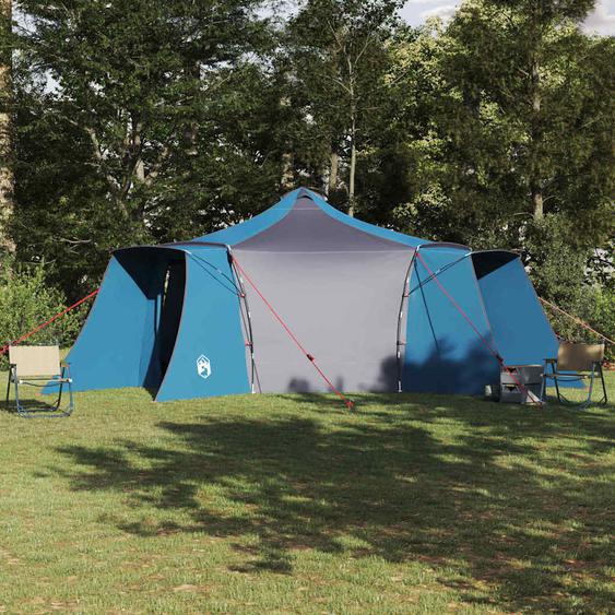 Tente Tipi avec toit Bleu et gris 492 x 492 x 275 cm tissu