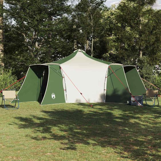 Tente Tipi avec toit Vert et beige 492 x 492 x 275 cm tissu