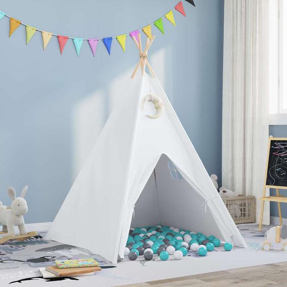 Tente tipi Blanc 120 x 120 x 150 cm Tissu, Plastique