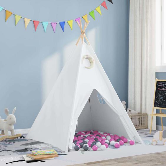 Tente tipi Blanc 120 x 120 x 150 cm Tissu, Plastique