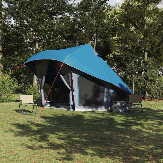 Tente Tipi familiale avec toit Bleu et gris 508 x 470 x 300 cm