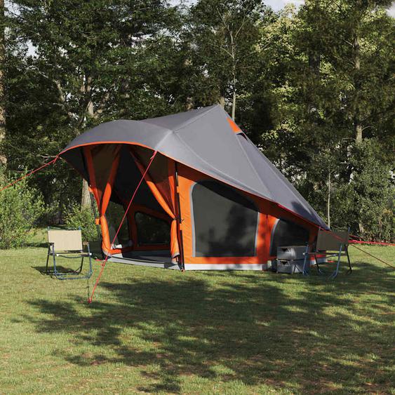 Tente Tipi familiale Gris et orange 508 x 470 x 300 cm