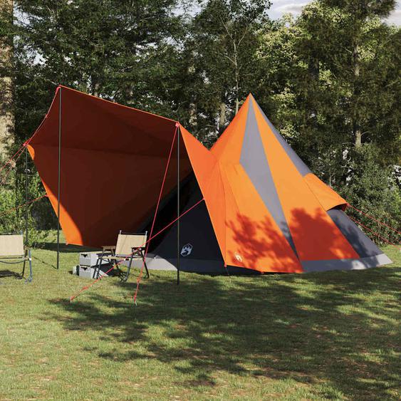 Tente Tipi familiale Gris et orange 510 x 690 x 330 cm