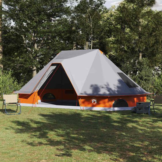 Tente Tipi familiale Gris et orange 680 x 430 x 270 cm