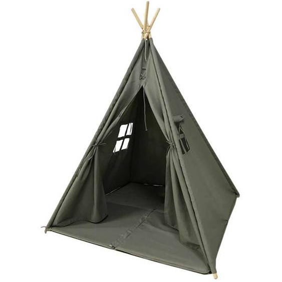 Tente Tipi Pour Enfant Bois Fsc Et Coton Gris