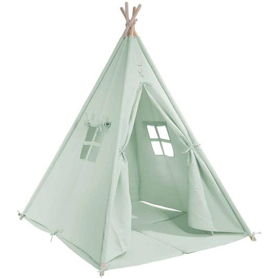 Tente Tipi Pour Enfant Bois Fsc Et Coton Vert