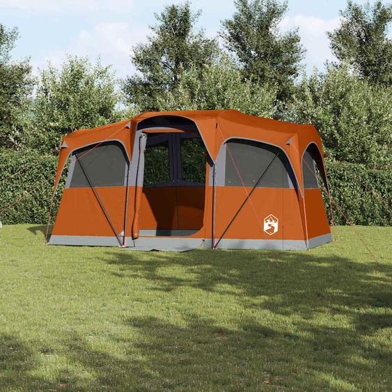Tentes avec toit Gris et orange 435 x 255 x 216 cm Polyester