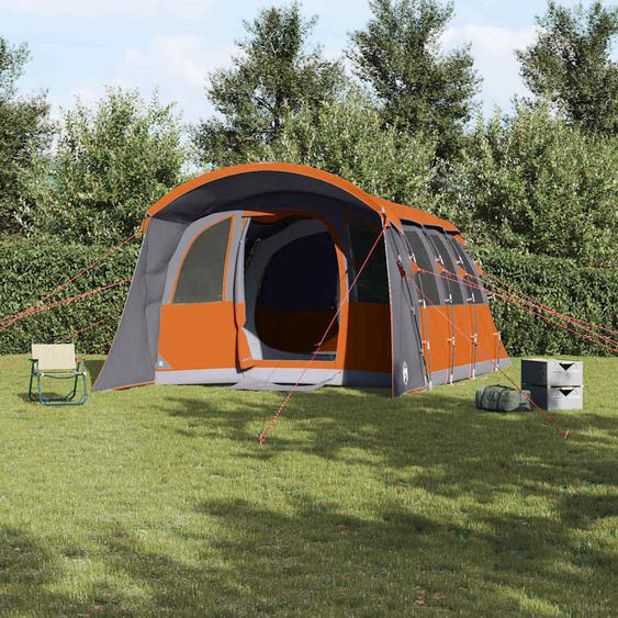 Tentes avec toit Gris et orange 576 x 325 x 213 cm Polyester