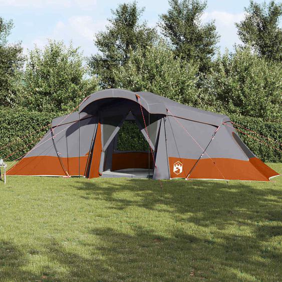 Tentes avec toit Gris et orange 721 x 335 x 212 cm Polyester