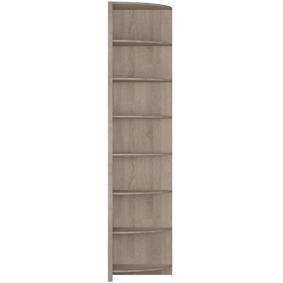 Terminal arrondi 6 étagères 50*50 cm hauteur 219 chêne