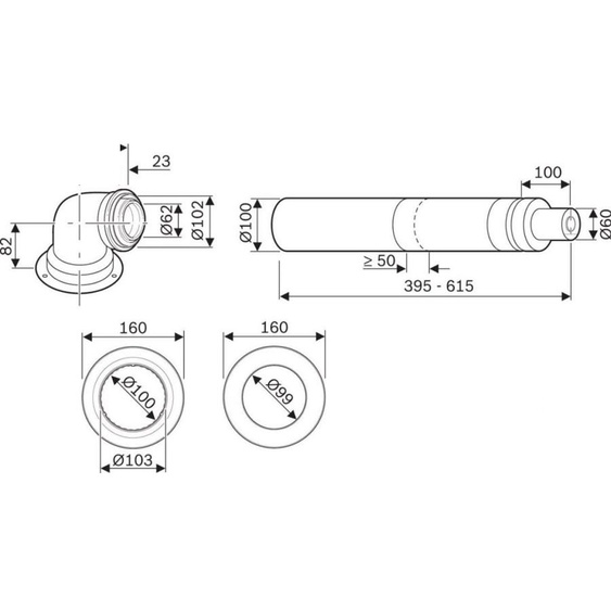 Terminal horizontal new ACLEIS/MEGALIS D60/100 ELM LEBLANC 7716780230