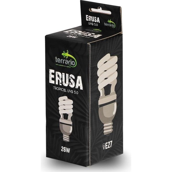 Terrario Erusa Tropical UVB 5.0 - ampoule spirale 5.0 26W Terrario