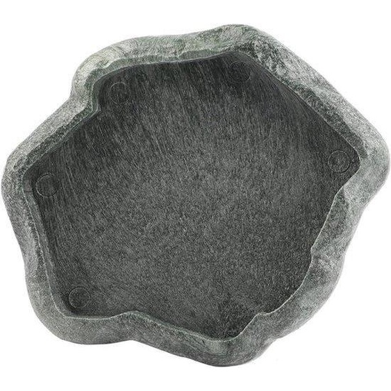 Terrarium composite avec zone de bain - Conservation à long terme - Pierre et gamelle pour reptiles - Récipient dalimentation - Idéal pour les tortues et les lézards - Vert, 10 litres