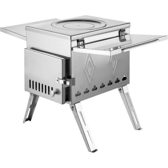 Terrashaard - Poêle à bois dextérieur & Poêle de tente - Poêle à bois portable en acier inoxydable - Pour le jardin, le camping & la tente