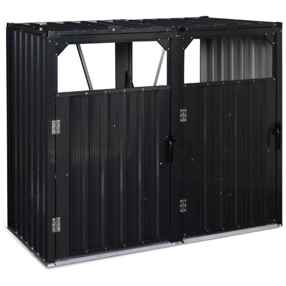 Terre Jardin - Cache poubelles extérieur métallique