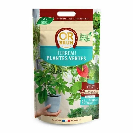 Terreau Plantes Vertes 4l - Or Brun
