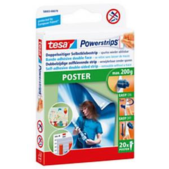 TESA Powerstrips POSTER, maintien maximal 0,2 kg