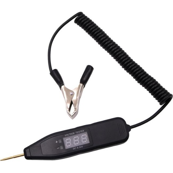 Testeur de circuit automobile Affichage numérique Détection de tension Mousse de réparation Lampe de test Lcd spéciale Outils Stylo de test