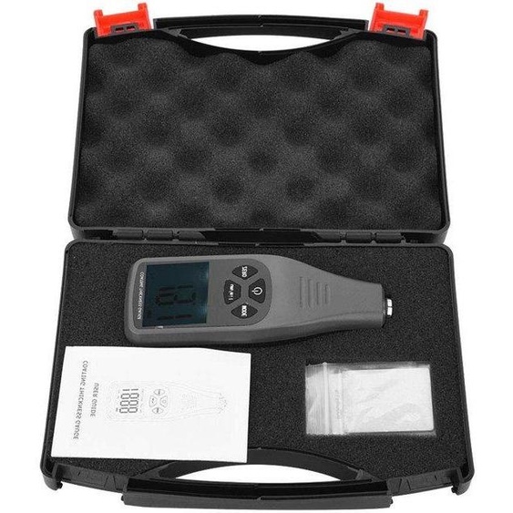 Testeur numérique LCD de lépaisseur de la peinture pour voiture avec jauge de mesure métallique 0-1300 µm GM240.