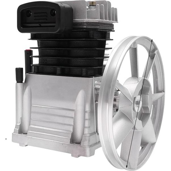 Tête de compresseur dair, puissance 3HP, design compact, argenté