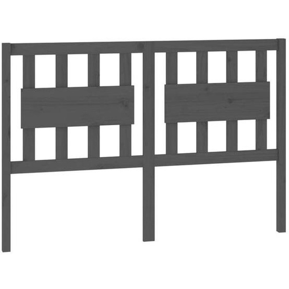 Tête de lit accessoire couchage chambre à coucher meuble 125,5 par 4 par 100 bois de pin gris