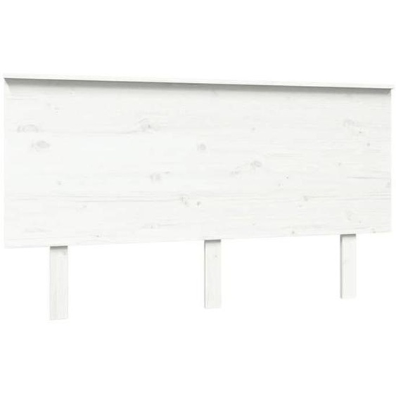 Tête de lit accessoire couchage chambre à coucher meuble 144 par 6 par 82,5 bois de pin blanc