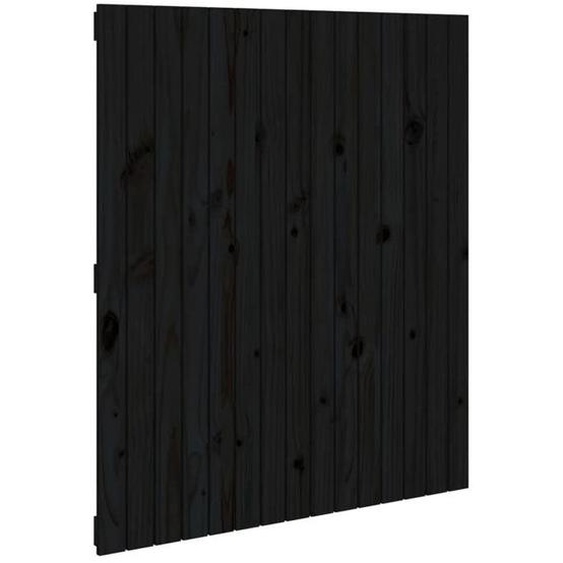 Tête de lit accessoire couchage chambre à coucher meuble murale 95,5 par 3 par 110 Bois massif noir