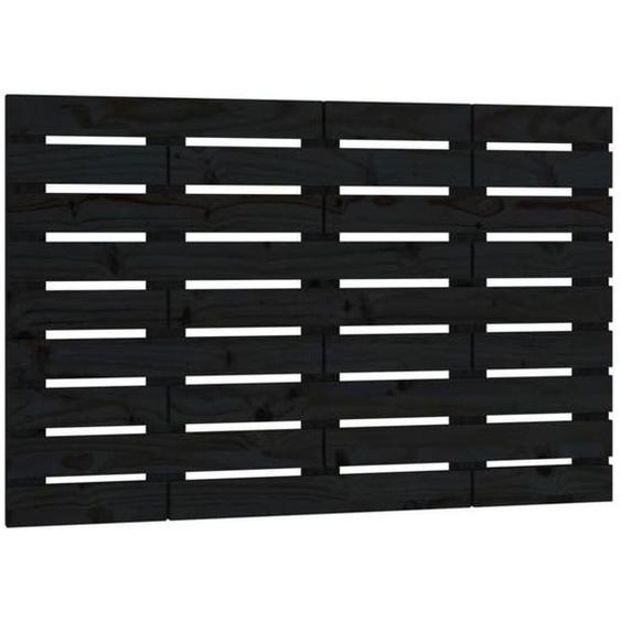 Tête de lit accessoire couchage chambre à coucher meuble murale style palette 96 par 3 par 63 Bois massif noir