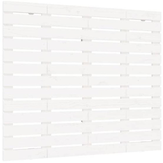 Tête de lit accessoire couchage chambre à coucher meuble murale style palette 96 par 3 par 91,5 bois massif blanc